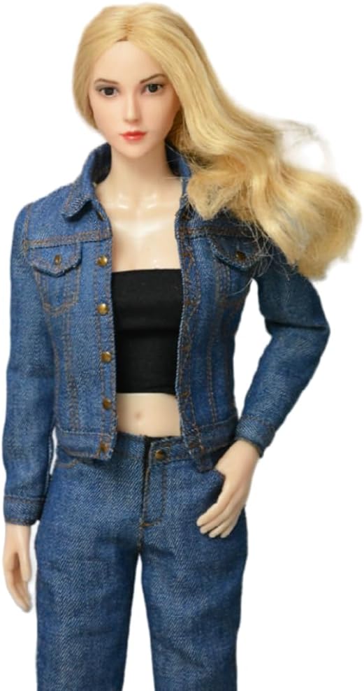 HiPlay Ropa de muñeca con figura a escala 16 traje de mezclilla masculino para figura de acción coleccionable de 12 pulgadas S-019B (S-019B)