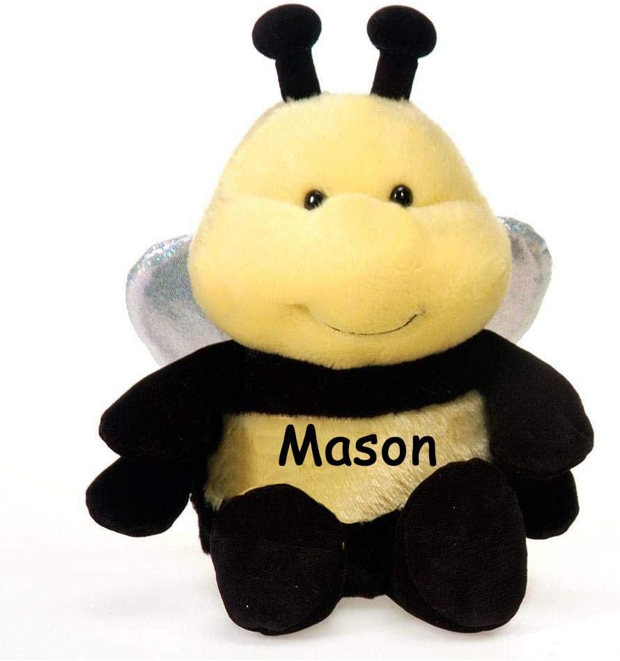 Fiesta Toys Juguete de peluche personalizado de Lil Buddies Bee Plush Beanbag con nombre personalizado
