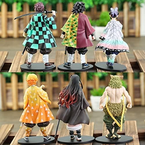 6 piezas de juguete Dé.mon Slayer, figuras de Dé.mon Slayer, figura de acción de Dé.mon Slayer, figura de Tanjirò Kamadò, figura de acción Tanjirò