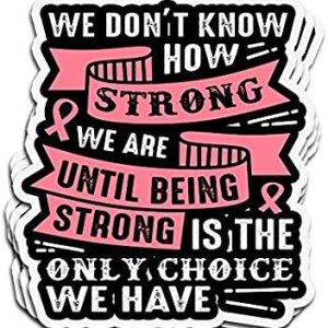 We Don’t Know How Strong are Pink Gift Concientización sobre el cáncer de mama  Adhesivo  Calcomanías estéticas de vinilo Stickers para botella de We Don’t Know How Strong are Pink Gift Concientización sobre el cáncer de mama  Adhesivo  Calcomanías estéticas de vinilo Stickers para botella de