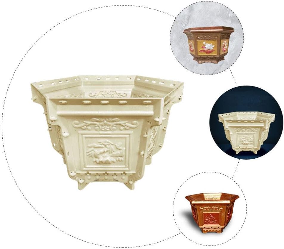 Decoración ligera para el hogar, maceta de flores, molde de cemento, arcilla de hormigón, molde de maceta para suculentas, molde hexagonal epoxi,