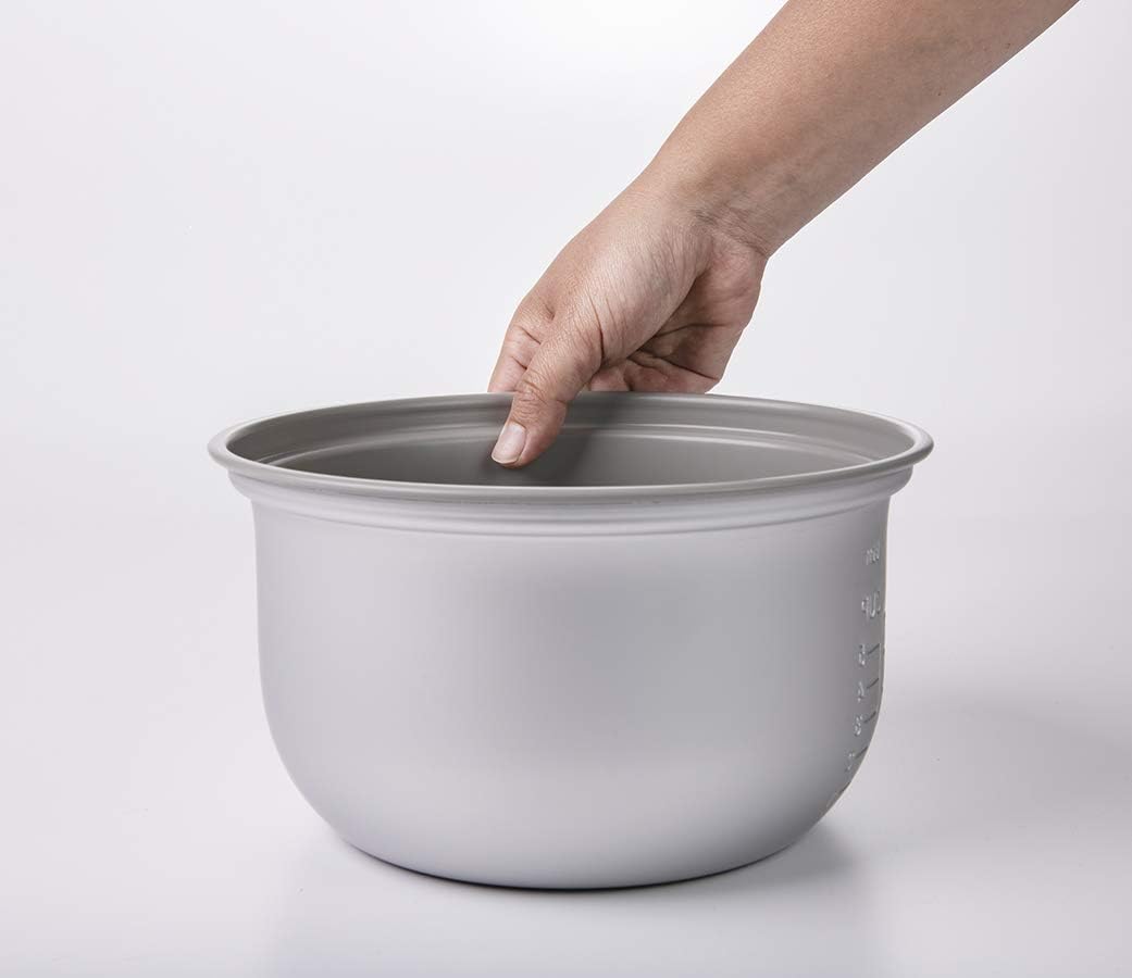 Zojirushi NS-RPC10KTWA – Olla arrocera y calentador automático, 5.5 tazas, blanco y tarro de alimentos de acero inoxidable SW-EAE50KTWA, 17 onzas,