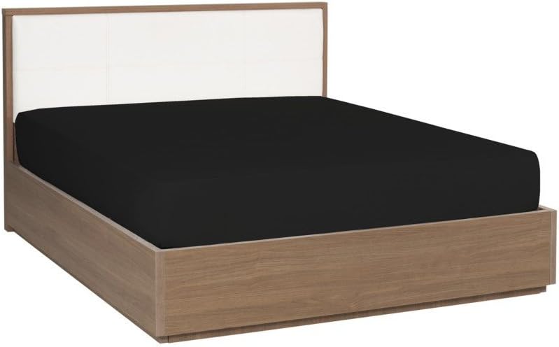 Mezzati sabana encimera- Juego de sábanas Colección Prestige 1800 de lujo, suave y cómoda, de microfibra cepillada, Microfibra, Negro, Completo