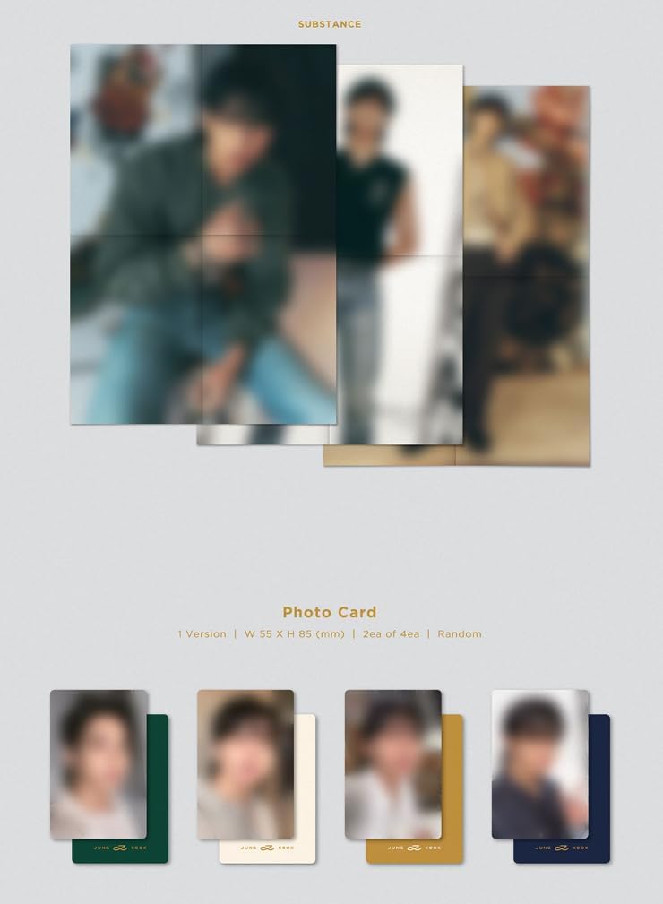 Weverse POB BTS JUNGKOOK GOLDEN 1er álbum en solitario 3 Ver Set + Weverse Shop Tarjeta fotográfica POB