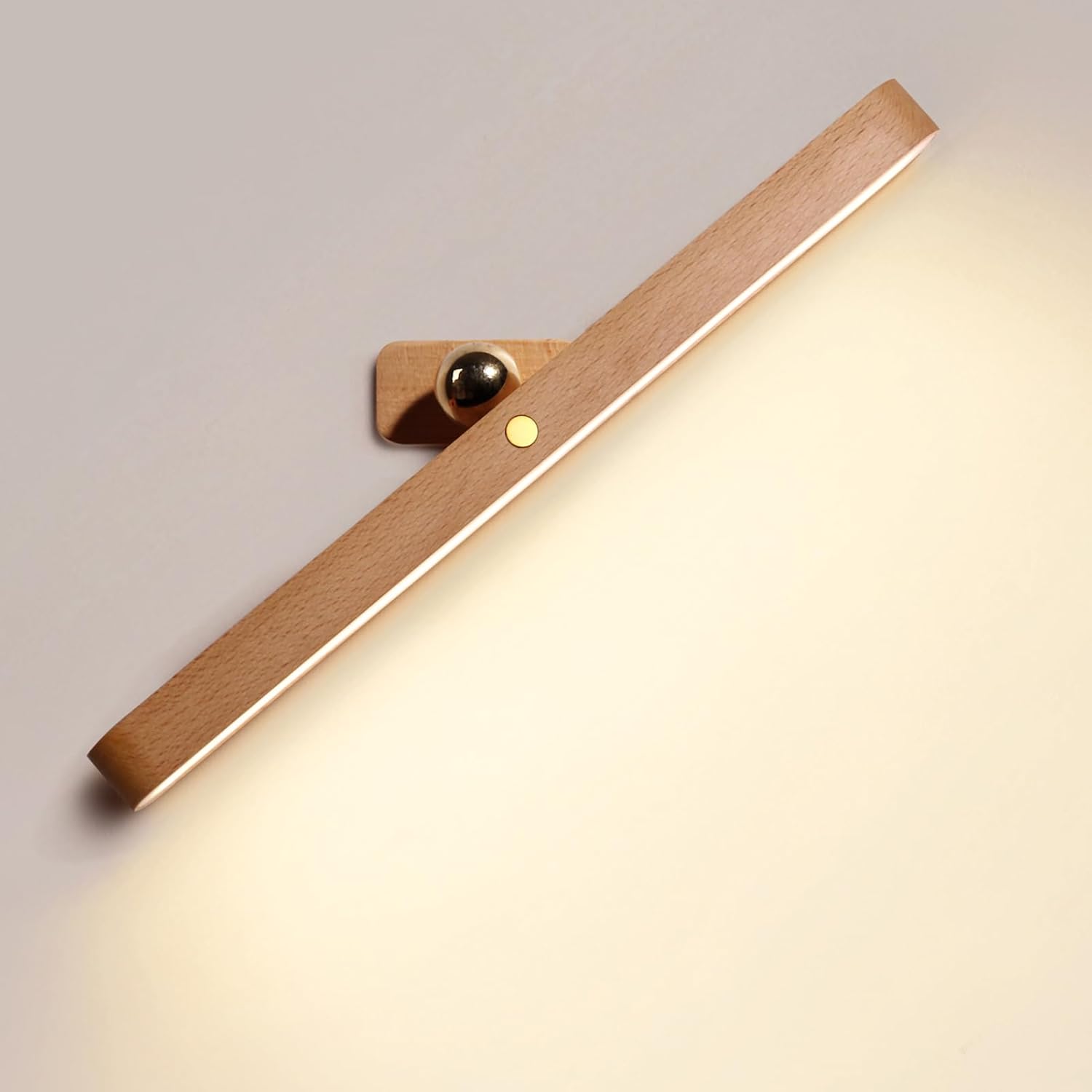 Luz magnética giratoria de 360, funciona con pilas, recargable por USB, regulable, luz nocturna LED para luz de lectura, luz de maquillaje e