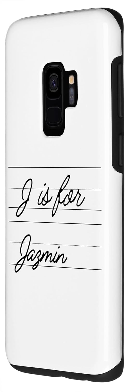 Galaxy S9 Personalized J is for Jazmin Name Student Kindergarten Girl Case
