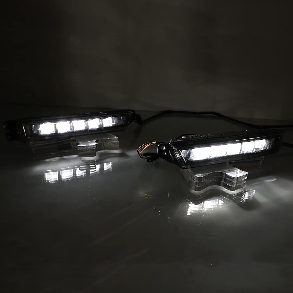 2 piezas LED antiniebla luz intermitente amarillo coche LED luces de circulación diurna DRL luz nocturna azul impermeable para Honda CR-V CRV 2020