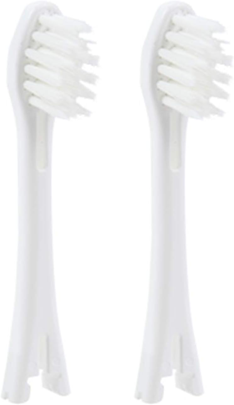 IONIC KISS IONPA DP – Cepillo de dientes eléctrico de alimentación iónica recargable por USB, 2 x regular, 2 x anchos, 2 cabezales de cepillo