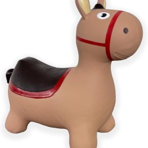 Juguete inflable con bomba para niños pequeños Brown Donkey Bounce & Ride-on Juguete inflable con bomba para niños pequeños Brown Donkey Bounce & Ride-on