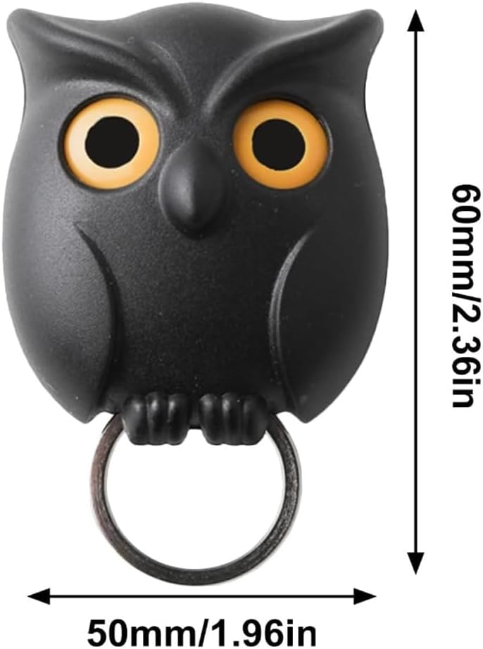 soputry Soporte magnético para llaves de búho, búho nocturno, ganchos para llaves de búho, ganchos de llave de búho, ojos abiertos y cerrados, con