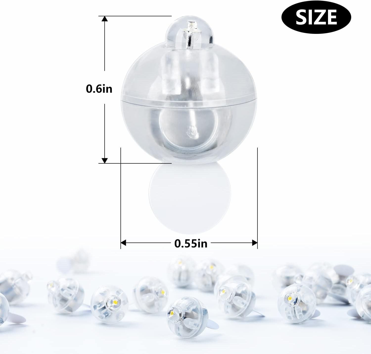 150 luces LED redondas para globos, luces de globo de bola de largo tiempo de espera para farol de papel, luz de globo, decoración de fiesta, boda,