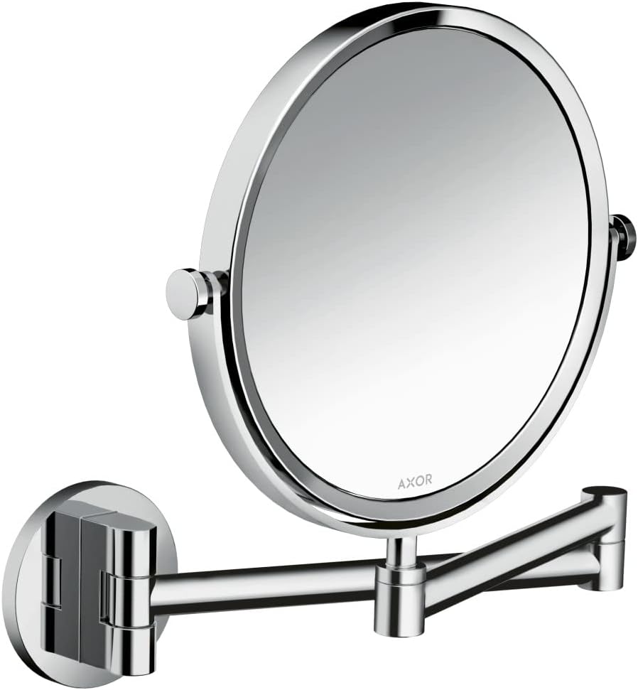 hansgrohe 42849000 – Espejo de afeitar universal circular moderno en cromo, 42849000