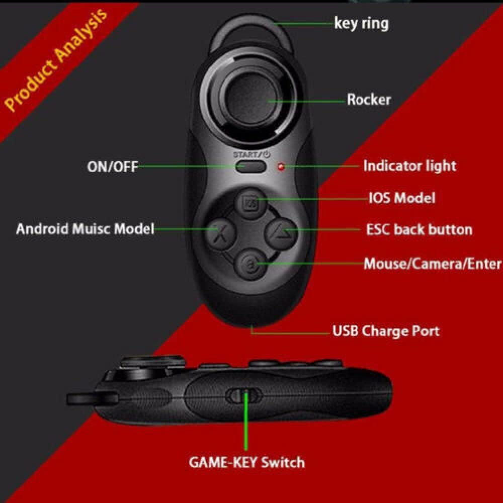 Control remoto de la cámara del teléfono, obturador de la cámara BT, clicker Shutterbug inalámbrico selfie botón clicker mini USB para iOS Android