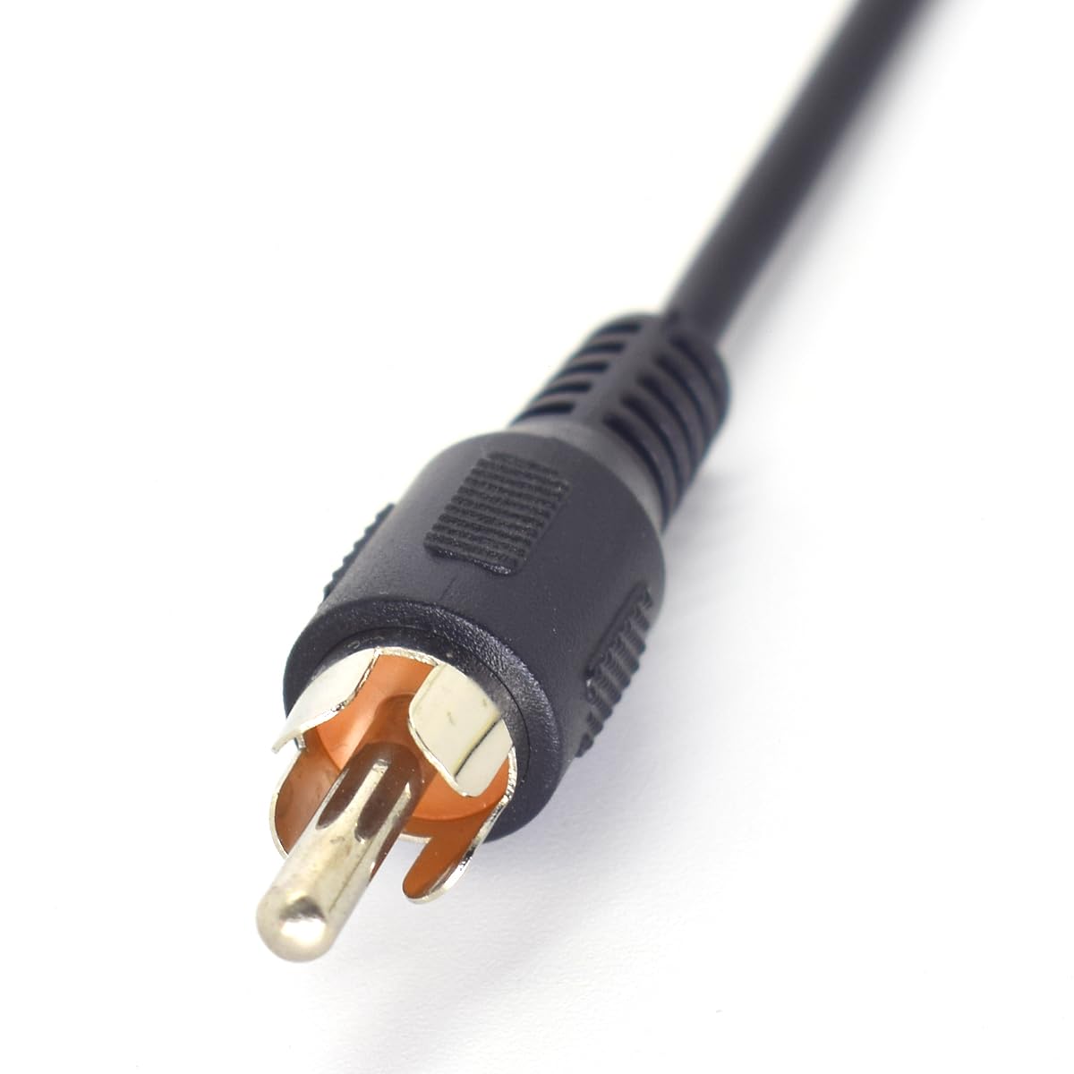 ELNONE Paquete de 2 cables RCA a cable desnudo, cable de altavoz de 1.0 ft1 pie a audio macho conector RCA adaptador enchufe para repuesto RCA cable