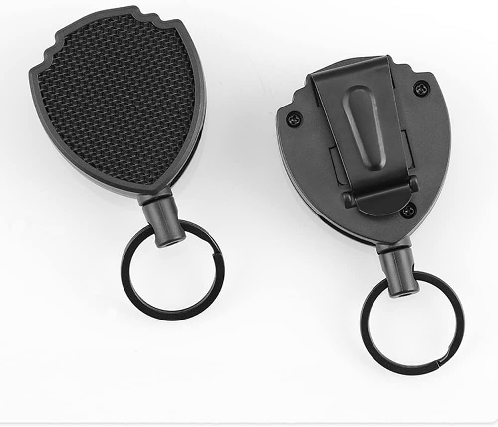 Deign-Pie – Cadena de temporizador retráctil resistente con clip para cinturón retráctil para 39 pulgadas