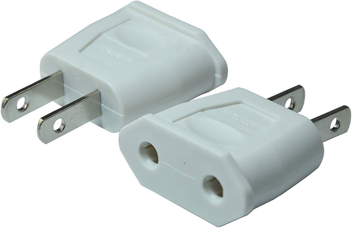 2 unidslote Top EU Euro Europa a Estados Unidos América América de alimentación AC enchufe de pared convertidor adaptador de viaje uso doméstico