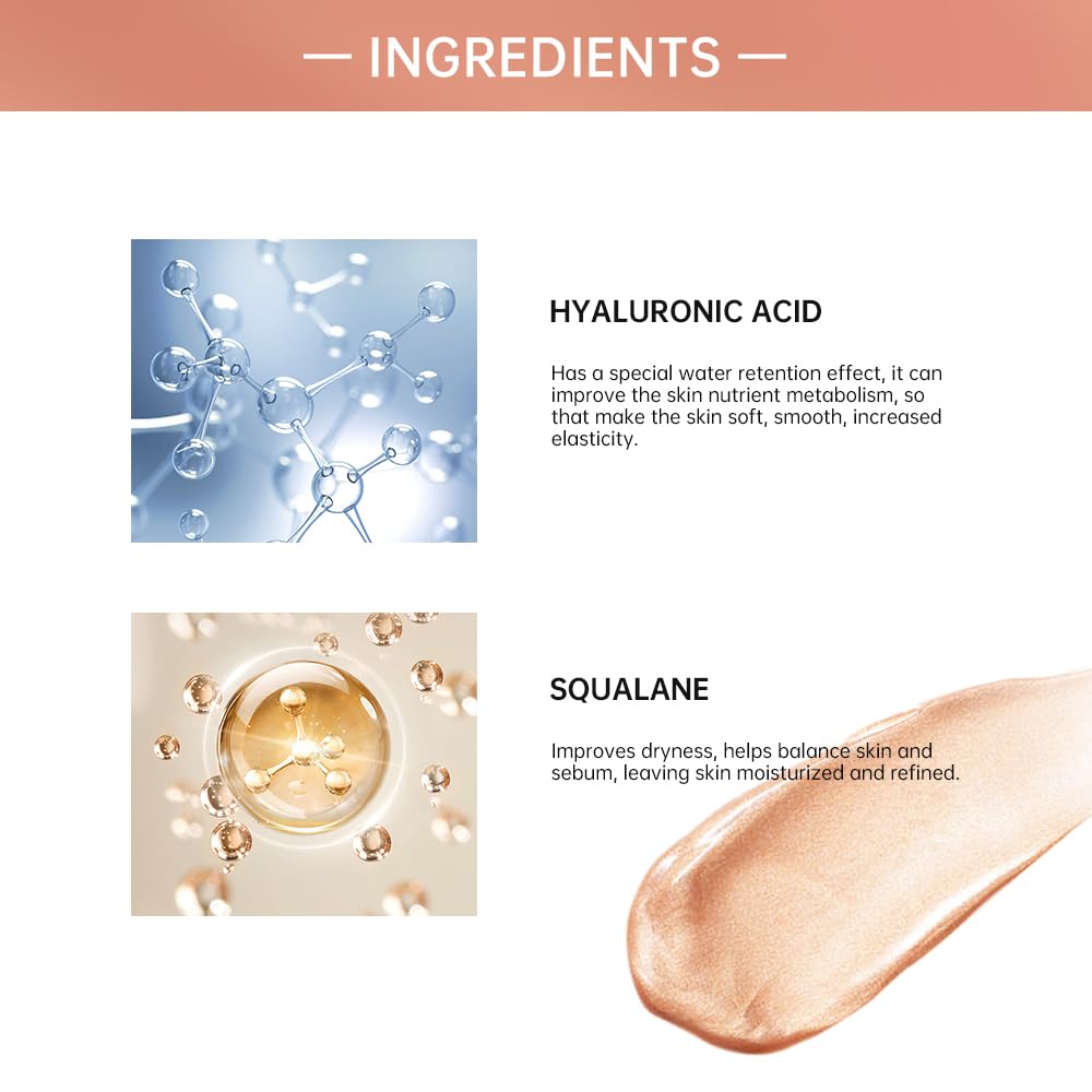 Filtro líquido Halo Glow  Maquillaje resaltador líquido Body Glow Shimmer para la cara  Acabado brillante natural, iluminador facial ligero