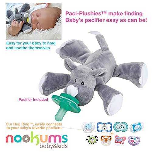 Nookums – Paci-Plushies Buddies – Animalitos de peluche para usar con chupetes de diferentes marcas, adecuado para todas las edades, incluye chupete