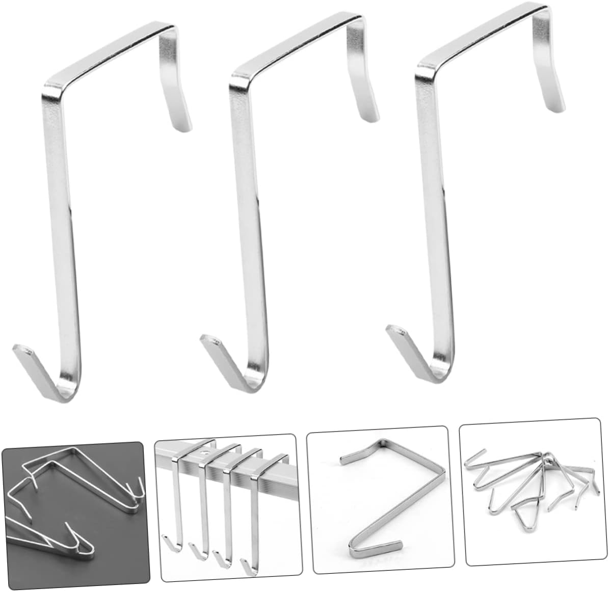 STOBAZA Ganchos de metal para colgar sobre la puerta, 30 ganchos de metal para colgar en forma de S, ganchos para colgar sombreros, ganchos para