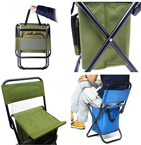 HTTMT Taburete de silla de mochila multiusos con bolsa más fresca Senderismo Pesca Camping Picnic Número de artículo ET-Seat002