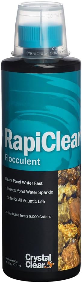 CrystalClear RapiClear Floculante líquido  Clarificador de agua de estanque  16 onzas trata hasta 8,000 galones