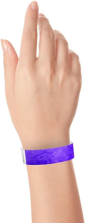 WristCo Pulseras Tyvek con diseño de zombies, de 34 pulgadas., Púrpura