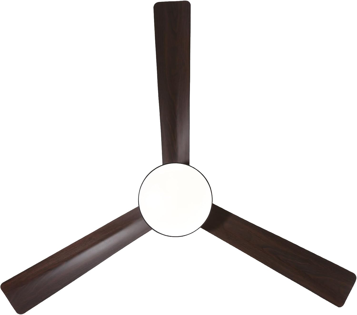 Sofucor Ventilador de techo de 52 pulgadas con luces con control remoto para exteriores, ventilador de techo negro con luz regulable, LED integrado,
