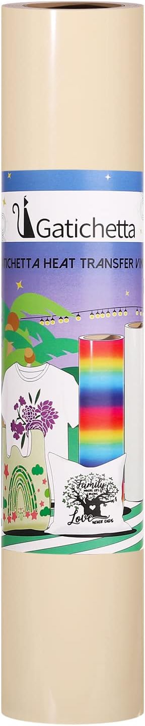 Gatichetta Vinilo de transferencia de calor de 10 x 6 pies, prensa de calor 3D Puff HTV para planchar sobre vinilo espumoso HTV para camisetas,