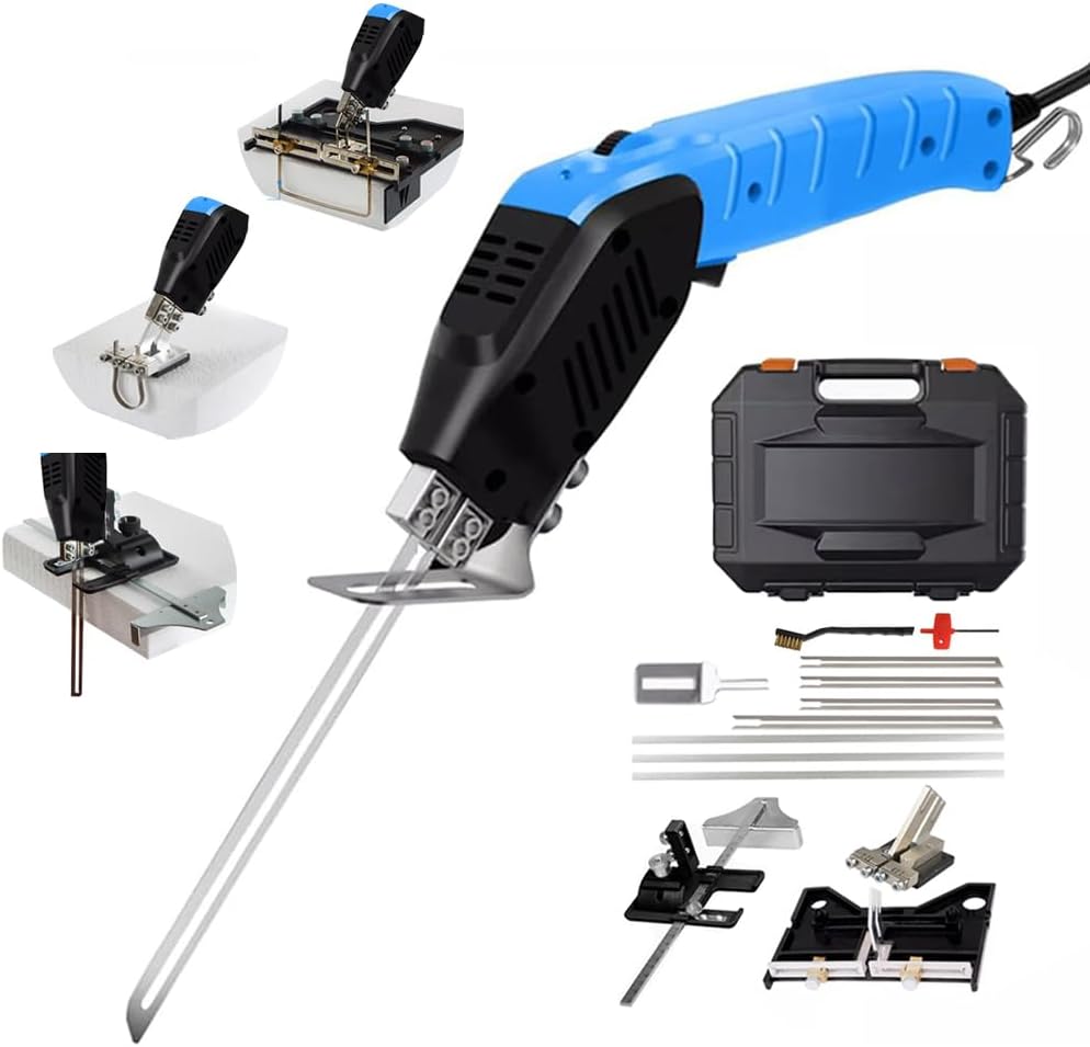 Cortador de espuma eléctrico refrigerado por aire, herramienta de corte de espuma de poliestireno con 4 cuchillas para EPP, EPS, XPS, EVA, EPE, PU,