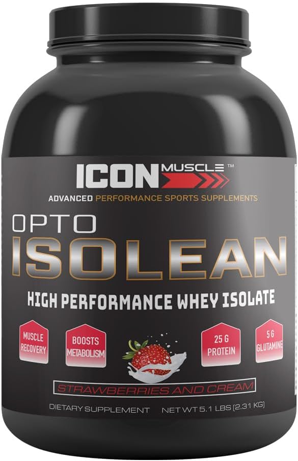 Icon Muscle Aislado de proteína de suero isoleo 5 libras de fresa