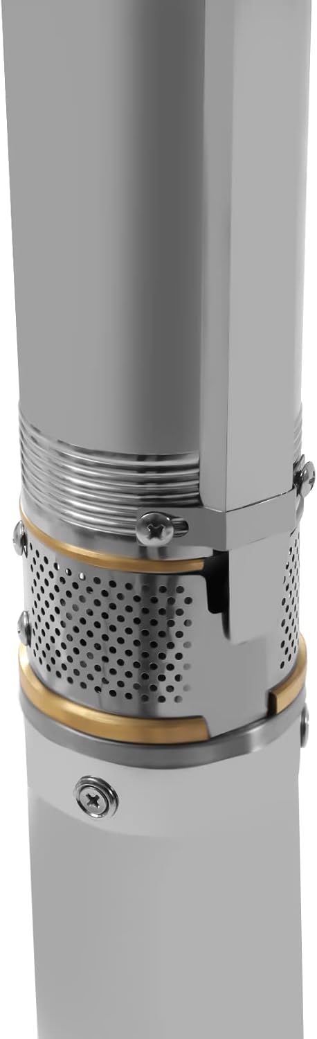 Bombas sumergibles con caja de control, tubo OD de 3 “110V60HZ 0.75KW 1HP Bomba de pozo sumergible de acero inoxidable 1 “Salida Bomba de orificio