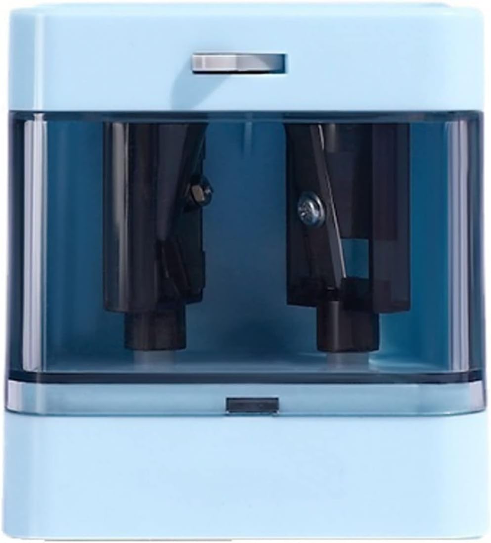 Sacapuntas Sacapuntas eléctrico con doble agujero, funciona con pilas (0.314-0.315 pulgadas y 0.315-0.472 pulgadas), sacapuntas semiautomático con