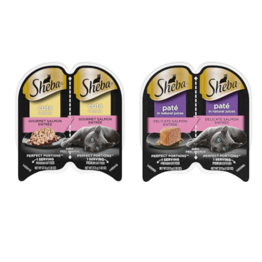 Sheba Perfect Portions – Alimento húmedo para gatos (24 porciones12 paquetes individuales) Juguete magnético y misterioso de ratón