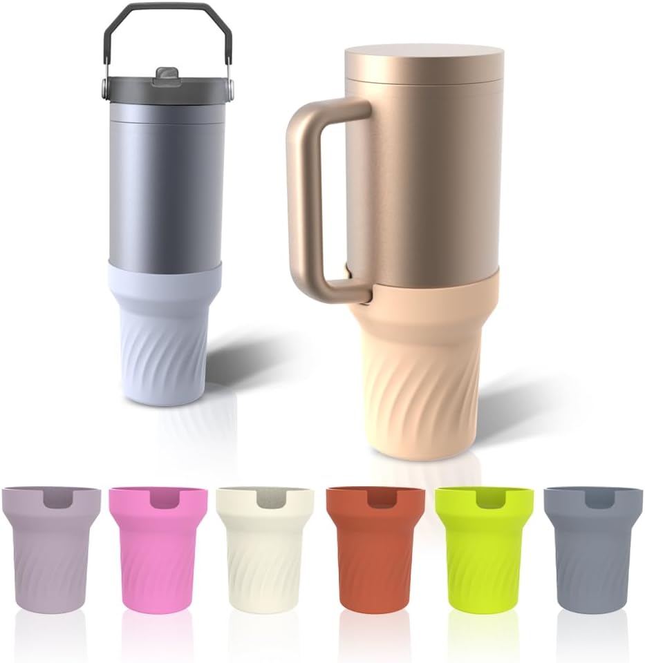 Funda protectora de silicona antideslizante para vaso Stanley de 40 onzas, funda protectora para vaso Stanley H2.0 de 40 onzas y accesorios de vaso