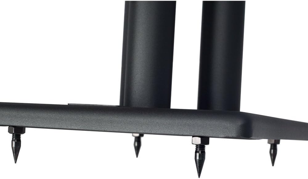 Pangea Audio Bundle LS300 – Par de soportes para altavoces de piso de acero de 28 pulgadas y 6 x 9 placas superiores