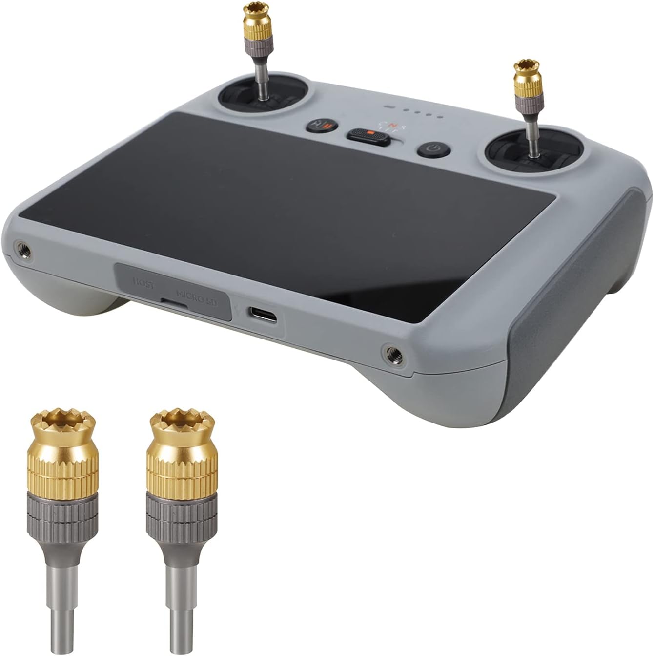 Anbee Controlador de aluminio CNC actualizado, palanca de mando de repuesto compatible con controlador DJI RCRC 2 – DJI Air 3  Mini 33 ProMini 4 Pro
