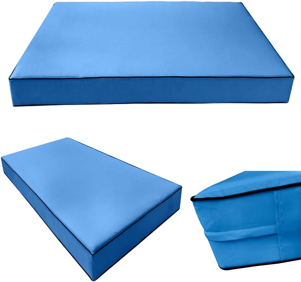 Prolinemax Funda solamente Sábana bajera ajustable para colchón de sofá cama estilo 3 doble con ribete de contraste para exteriores AD102