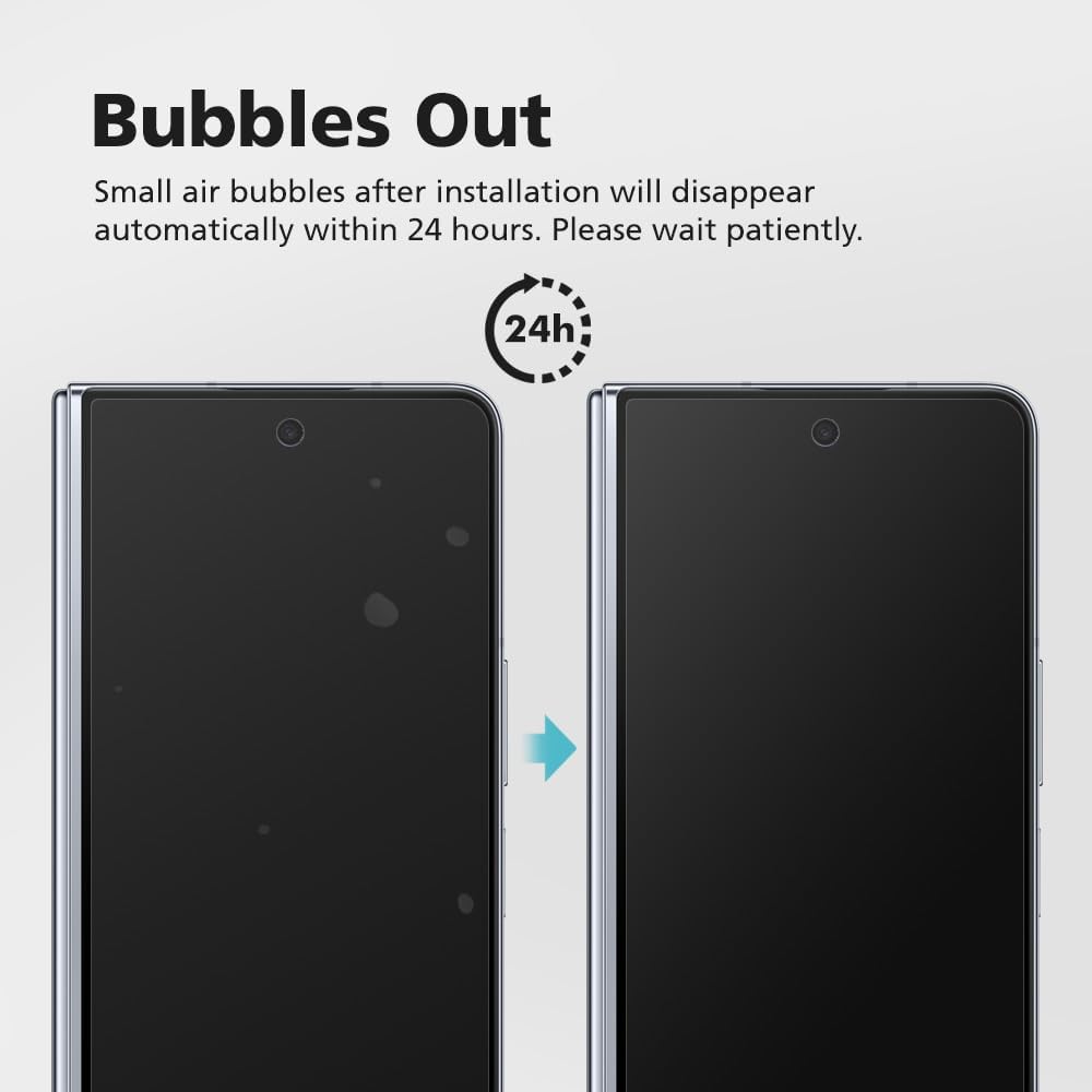 Paquete de 3+3 para Samsung Galaxy Z Fold 4 5G, protector de pantalla mate antirreflejo EPU+TPU, paquete de 3 cubiertas completamente en el interior
