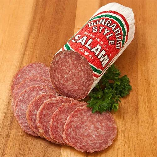 Sibiu, Csabai, Teli Salami, Húngaro y Rumano, Cerdo y Pimentón Marca Seco Envejecido Salchichas, Pack de 3, Regalo Gourmet