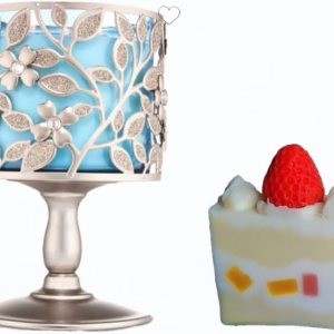 White Barn -Bath & Body Works-Dogwood Pedestal Portavelas de 3 mechas y jabón de pastel de fresa natural White Barn -Bath & Body Works-Dogwood Pedestal Portavelas de 3 mechas y jabón de pastel de fresa natural