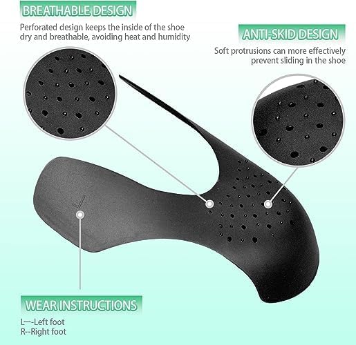 Protector de arrugas para zapatos, 6 pares de protectores de arrugas para la mayoría de zapatos deportivos para hombres 7-12 mujeres 5-9