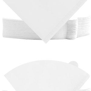Filtros de café de papel, 200 unidades, desechables, para café preparado a mano (blanco, grande) Filtros de café de papel, 200 unidades, desechables, para café preparado a mano (blanco, grande)