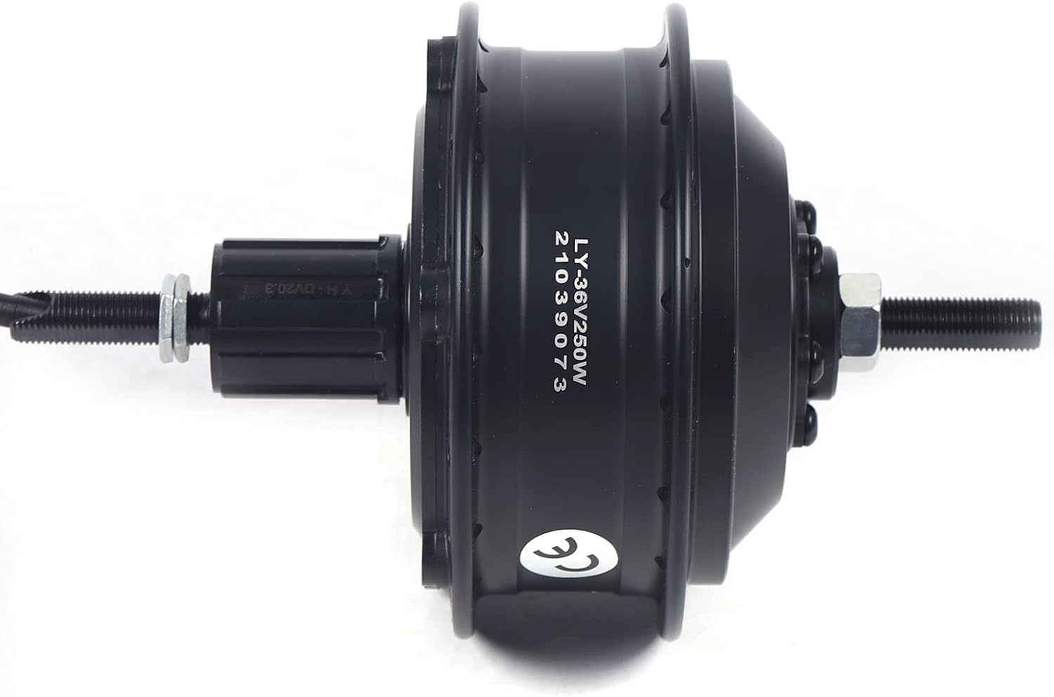 Kit de bicicleta eléctrica 36 V 250 W sin escobillas sin engranajes motor de cubo trasero roscado Ebike Hub, bicicleta eléctrica sin escobillas cubo