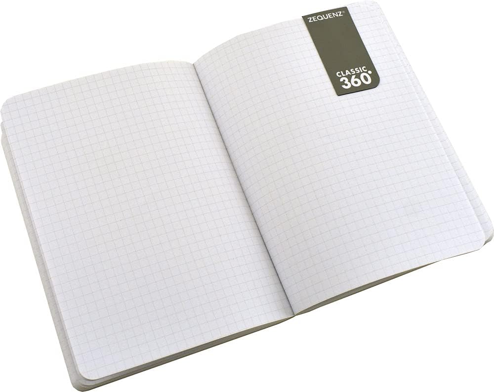 Zequenz Classic 360 Diario de pasta blanda, cuaderno de tapa blanda, pequeño, 4 x 5.5 pulgadas  10.16 x 13.97 cm., 200 hojas  400 páginas, papel de