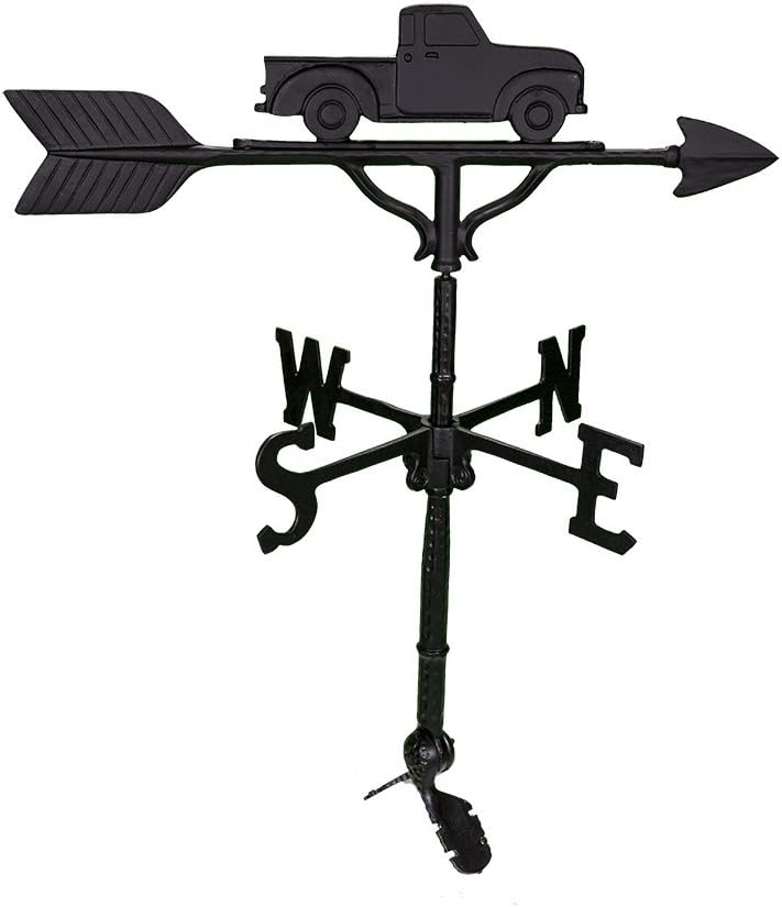 Veleta de 32 pulgadas con adorno clásico negro para camión