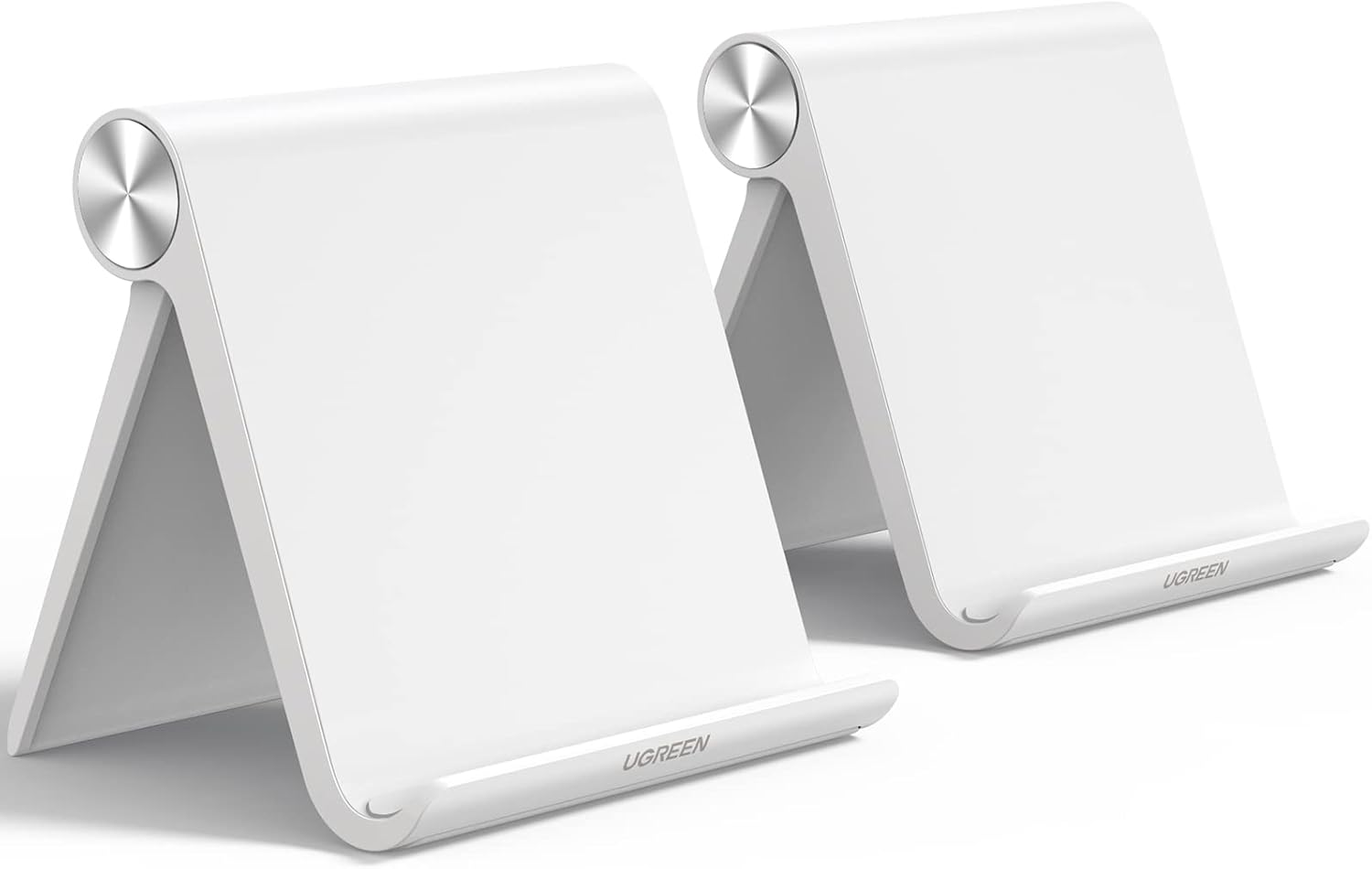 UGREEN Paquete de 2 soportes para tableta, soporte portátil ajustable de escritorio, accesorios de escritorio para oficina en casa, compatible con