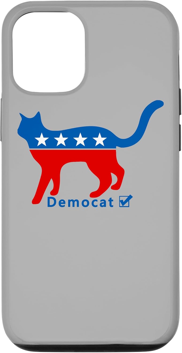Funda para iPhone 14 Pro Vote Cat Demócrata Liberal Cat Lover Biden Harris 2024