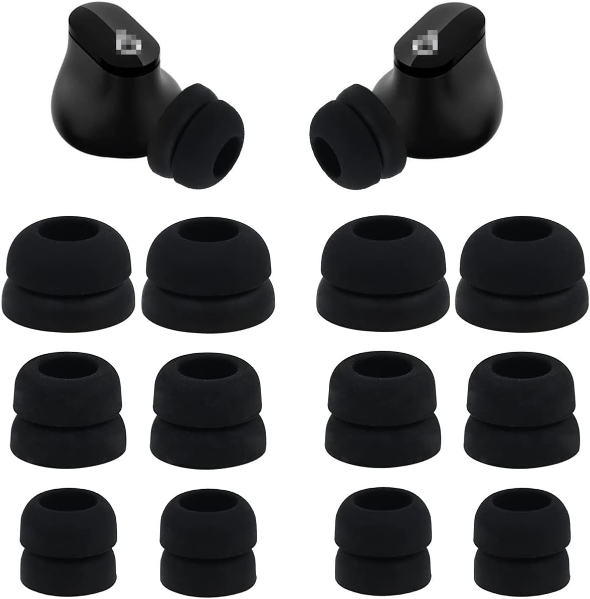 Almohadillas compatibles con Beats Studio Buds, 6 pares de auriculares de silicona de doble brida para auriculares de repuesto para Beats Studio