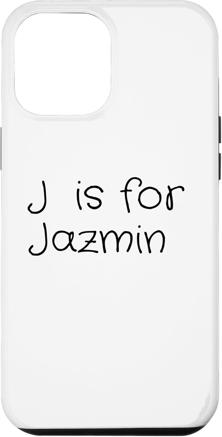 iPhone 14 Pro Max Personalized J is for Jazmin Name Student Kindergarten Girl Case