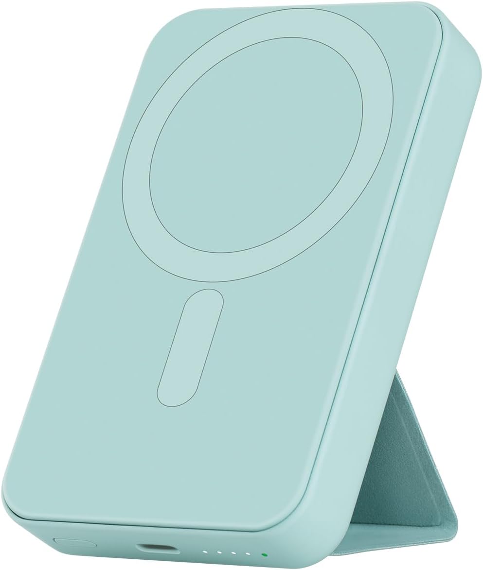 Snap Power Bank, batería MagSafe de 10000 mAh 20 W compatible con un soporte plegable, carga rápida y banco de energía magnético portátil,